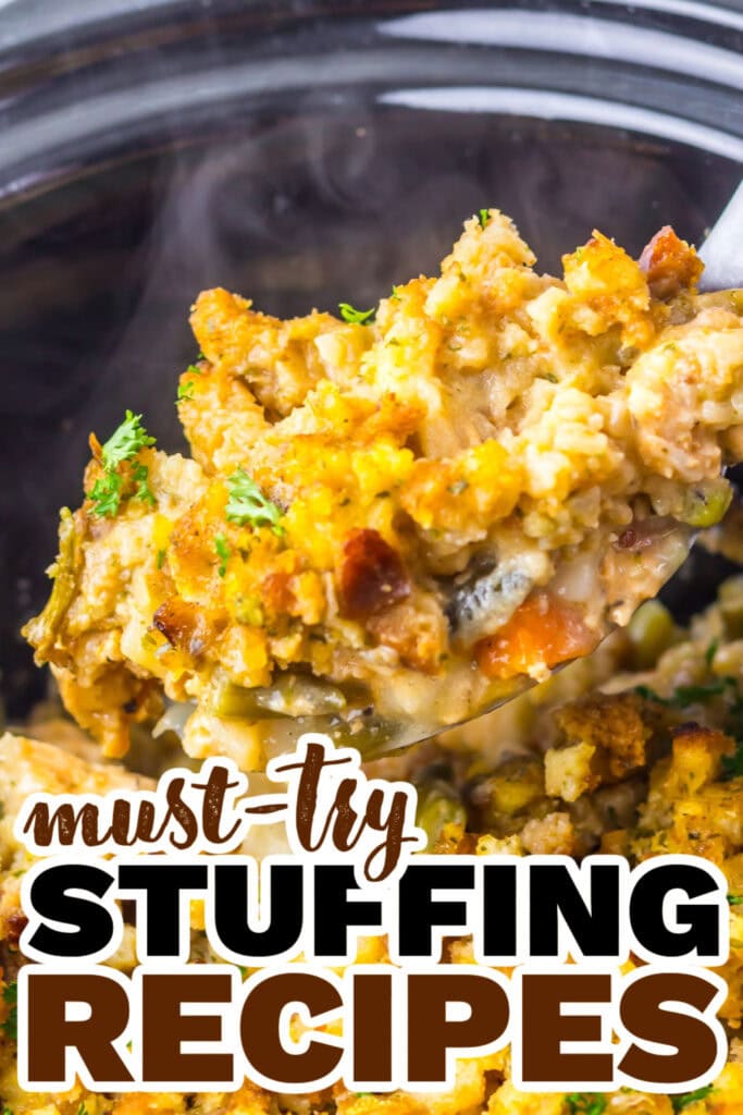 stuffing recipes - Slow Cooker Turkey Pot Pie with Stuffing Topping copy