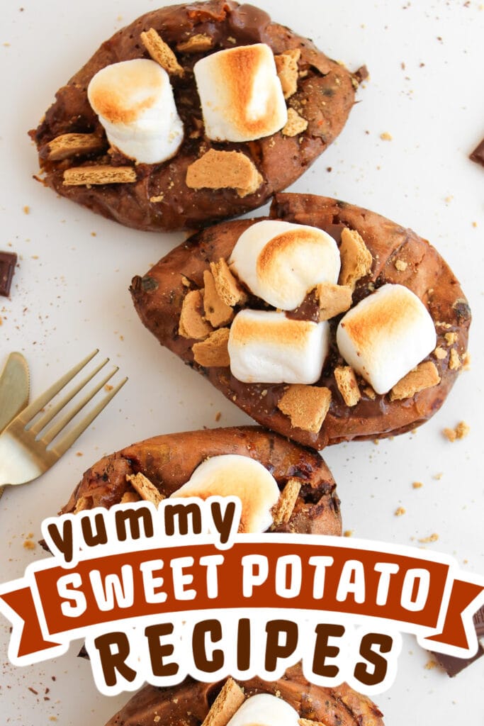 sweet potato recipes - S’mores Stuffed Sweet Potatoes copy