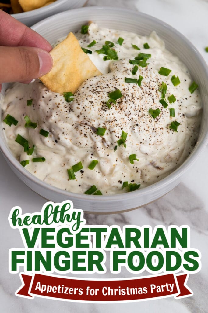 vegetarian appetizers for christmas party -Caramelized Onion Dip copy