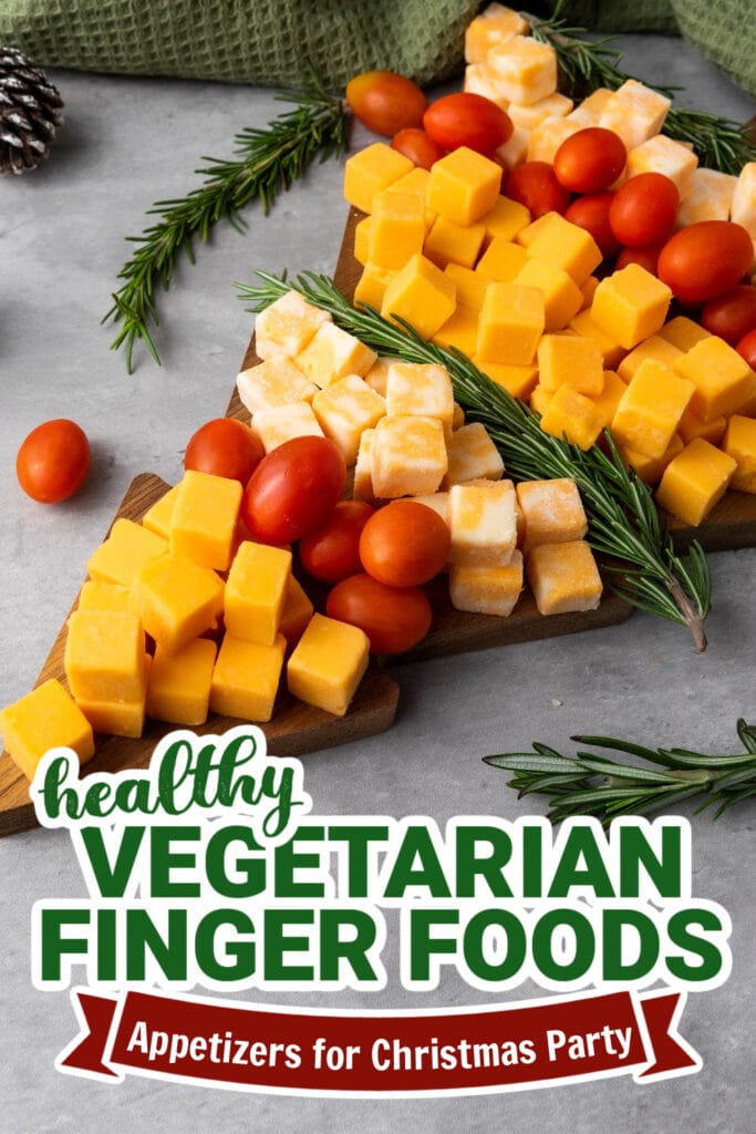 vegetarian appetizers for christmas party - Christmas Tree Cheese Platter copy
