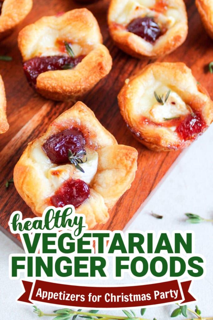 vegetarian appetizers for christmas party - Cranberry Brie Bites copy