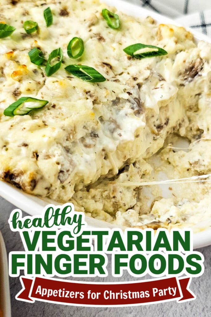 vegetarian appetizers for christmas party - Creamy Baked Mushroom Dip copy