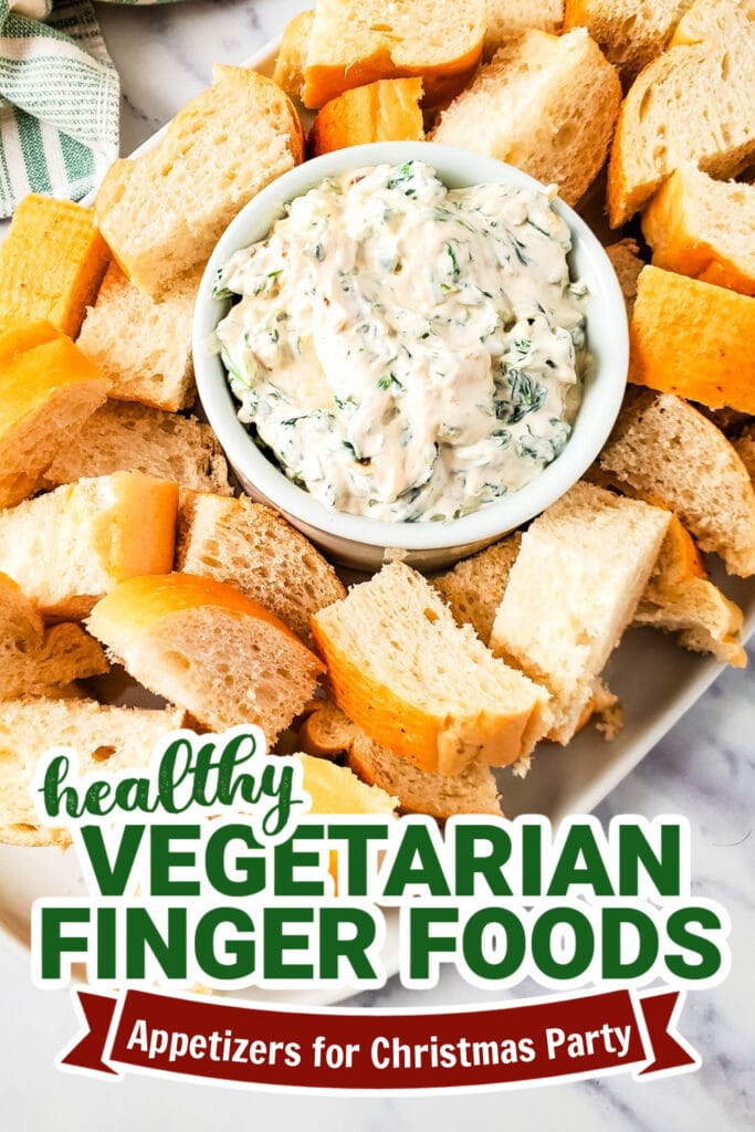 vegetarian appetizers for christmas party - Creamy Spinach Dip copy