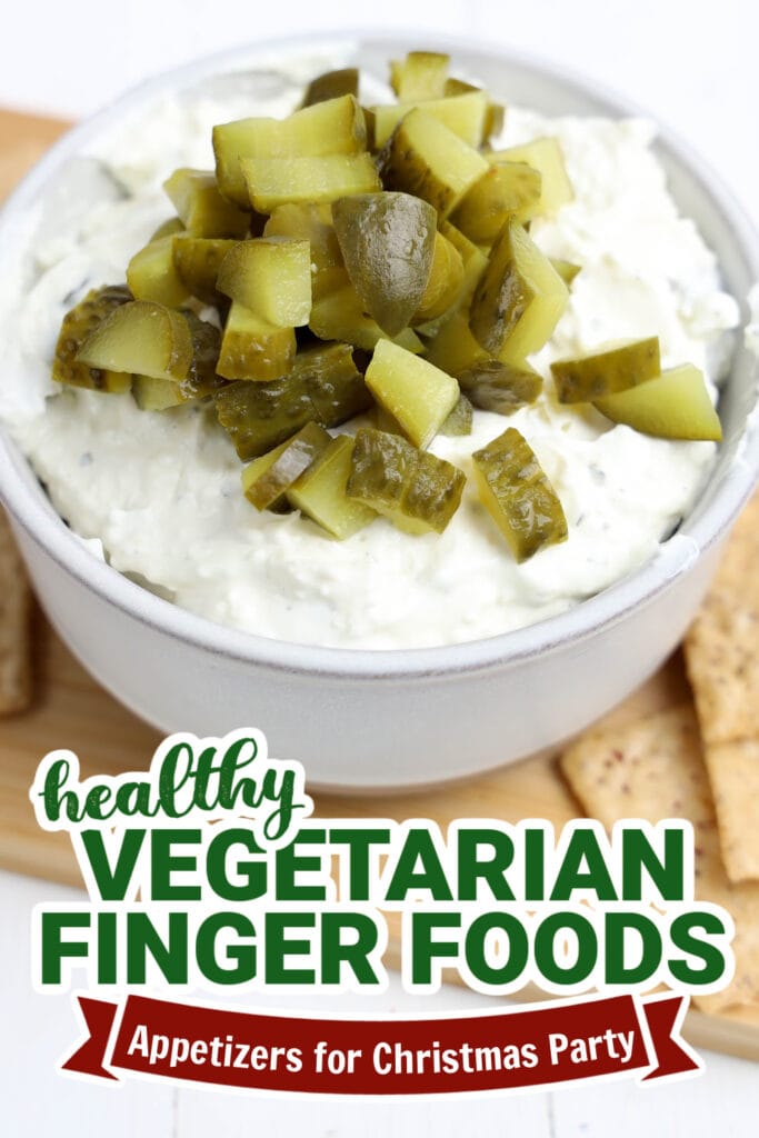 vegetarian appetizers for christmas party - Creamy Tangy Dill Pickle Dip copy