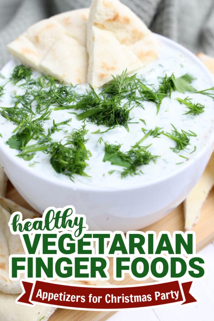 vegetarian appetizers for christmas party -Creamy Tzatziki Dip copy