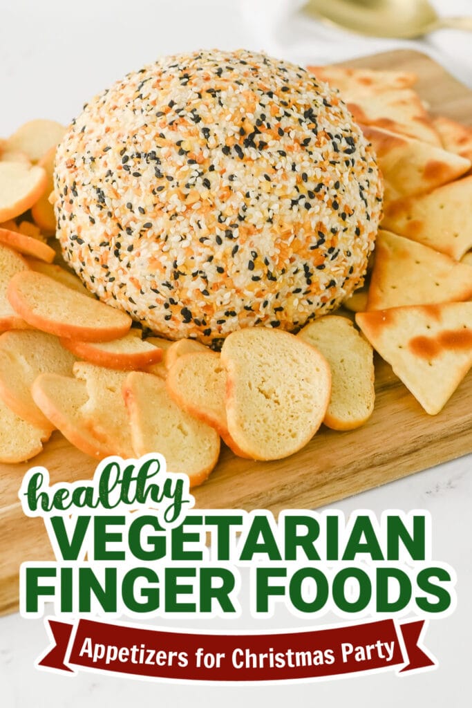 vegetarian appetizers for christmas party - Everything Bagel Cheeseball copy