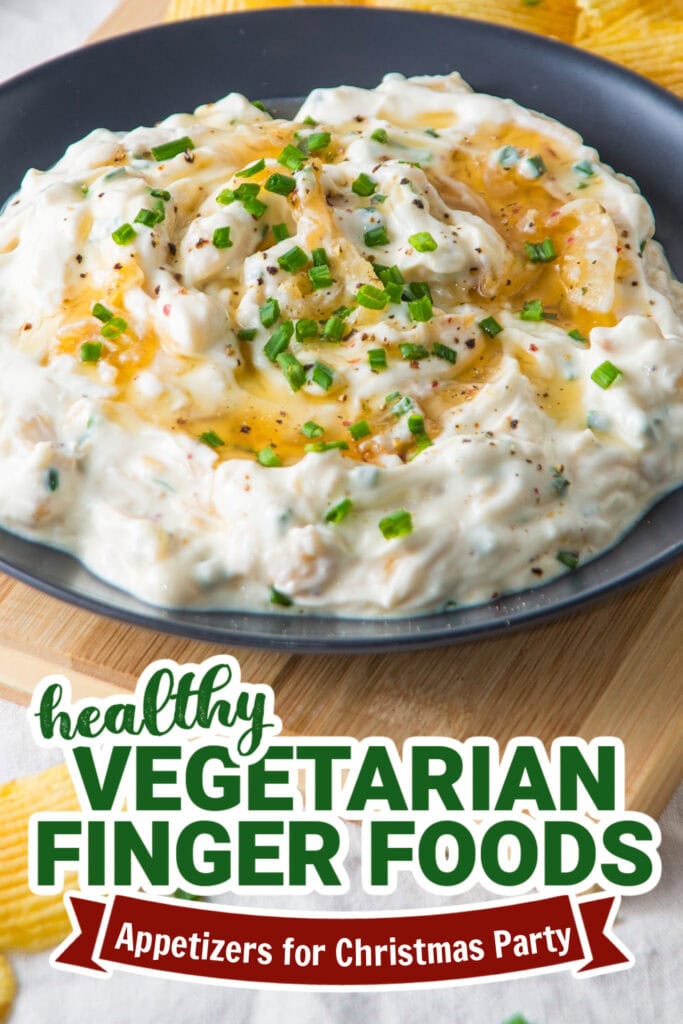 vegetarian appetizers for christmas party - French Onion Dip with Honey copy