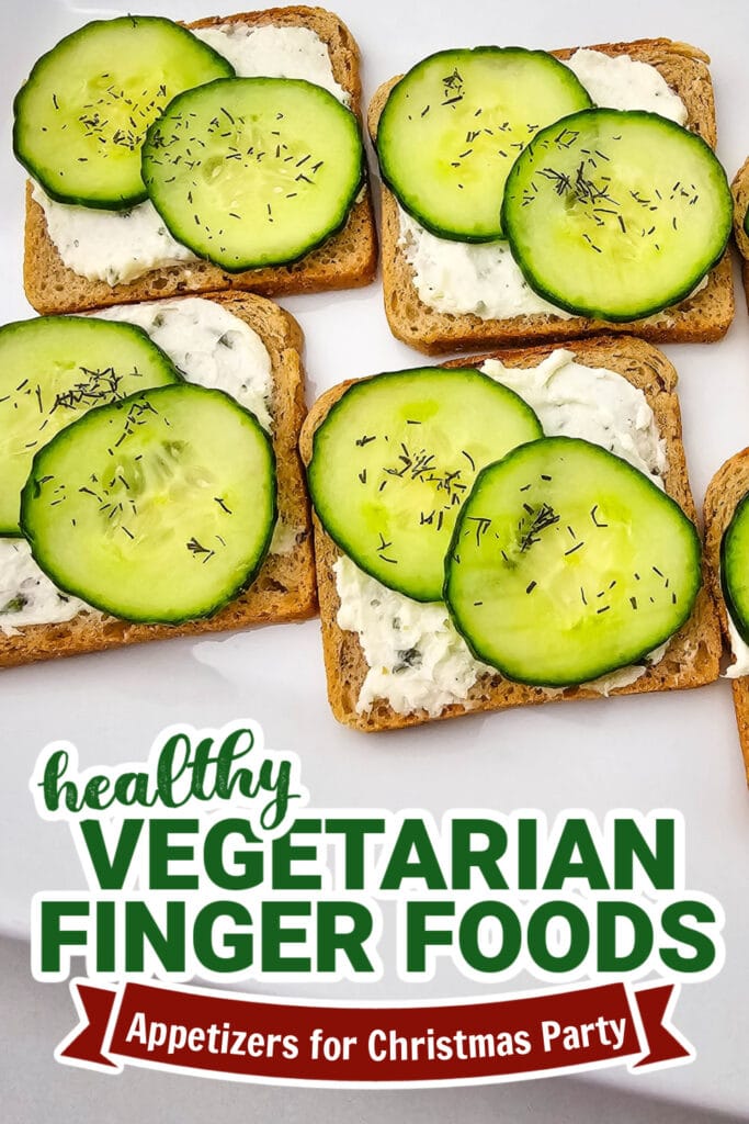 vegetarian appetizers for christmas party -Fresh Cucumber Sandwiches copy