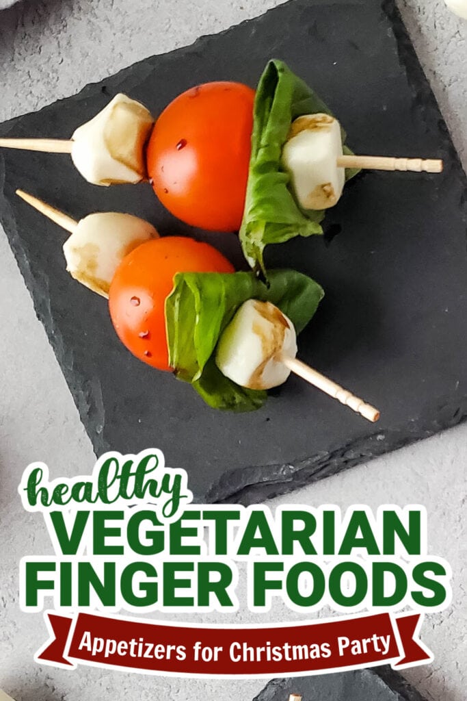 vegetarian appetizers for christmas party - Luxurious Caprese Skewers copy