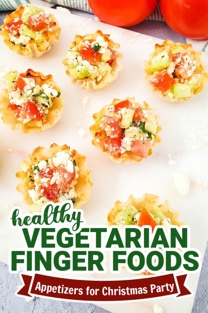 vegetarian appetizers for christmas party - Mediterranean Feta Bites copy