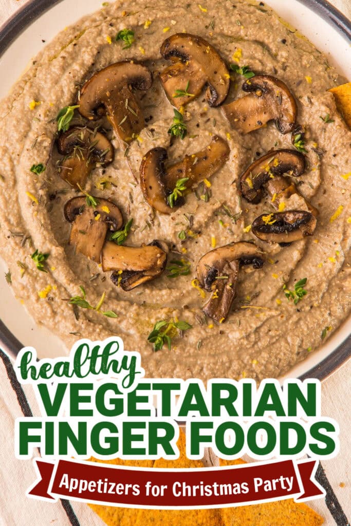 vegetarian appetizers for christmas party - Mushroom Hummus copy