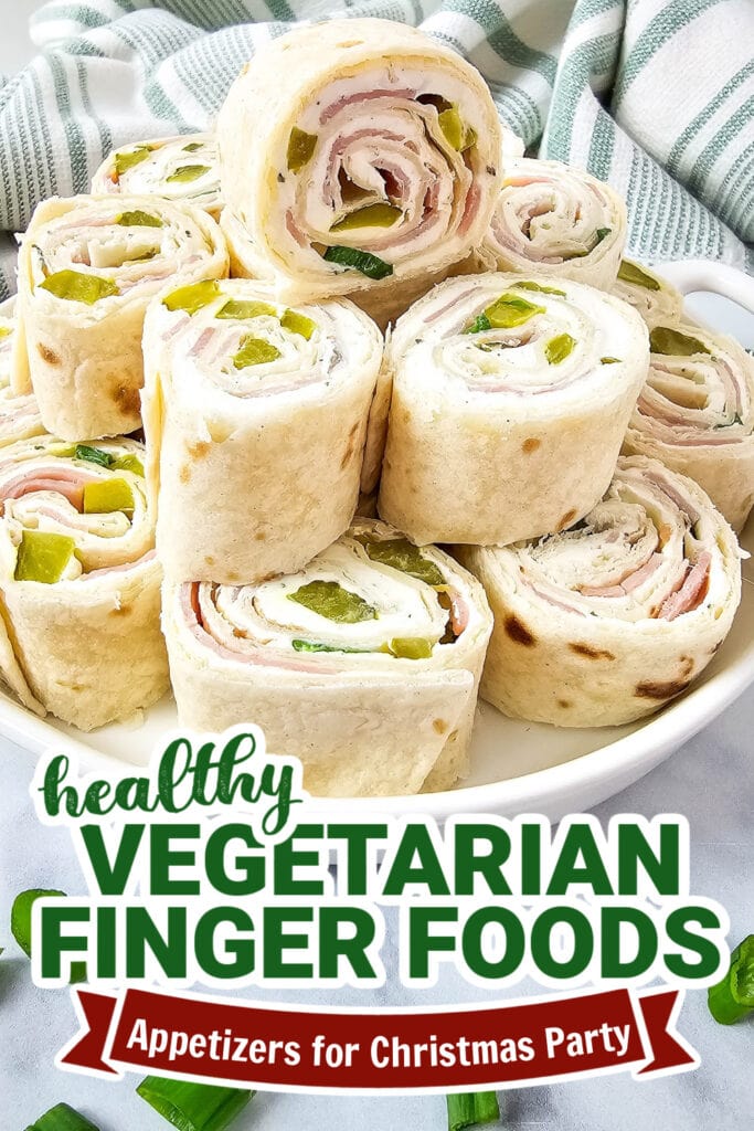 vegetarian appetizers for christmas party -Tangy & Creamy Pickle Dip Pinwheels copy