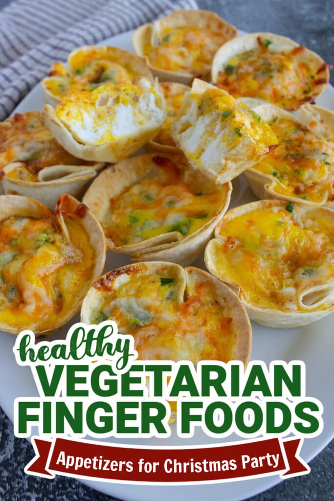 vegetarian appetizers for christmas party - Three Cheese Mini Quiches copy