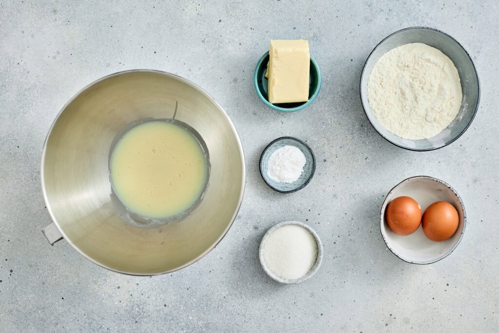 St. Patrick’s Day Green Matcha Cupcakes Process Ingredients