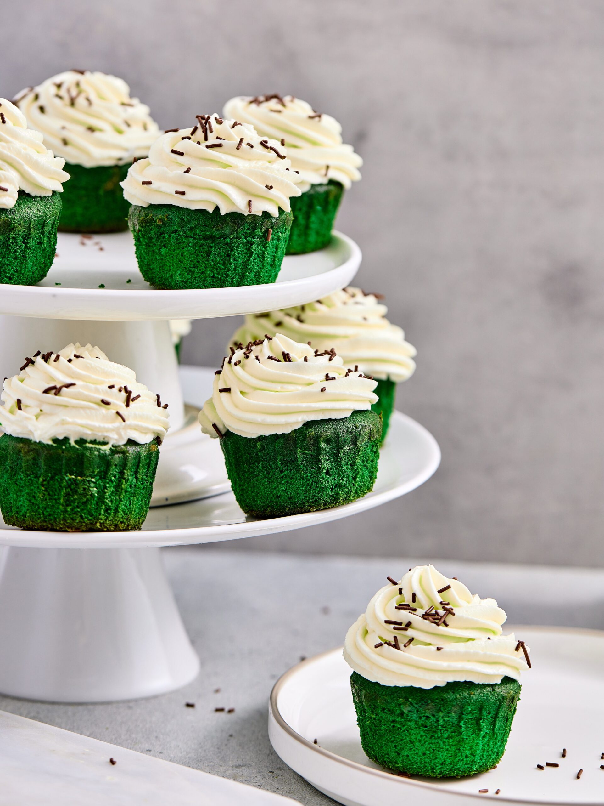 St. Patrick’s Day Green Matcha Cupcakes Process Photo