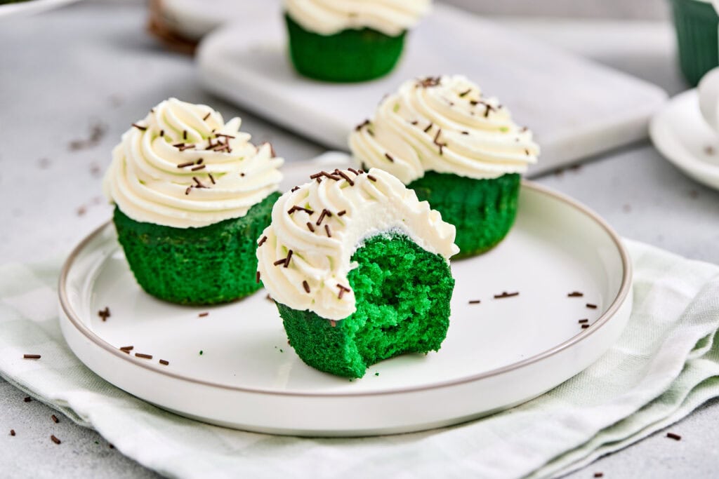 St. Patrick’s Day Green Matcha Cupcakes