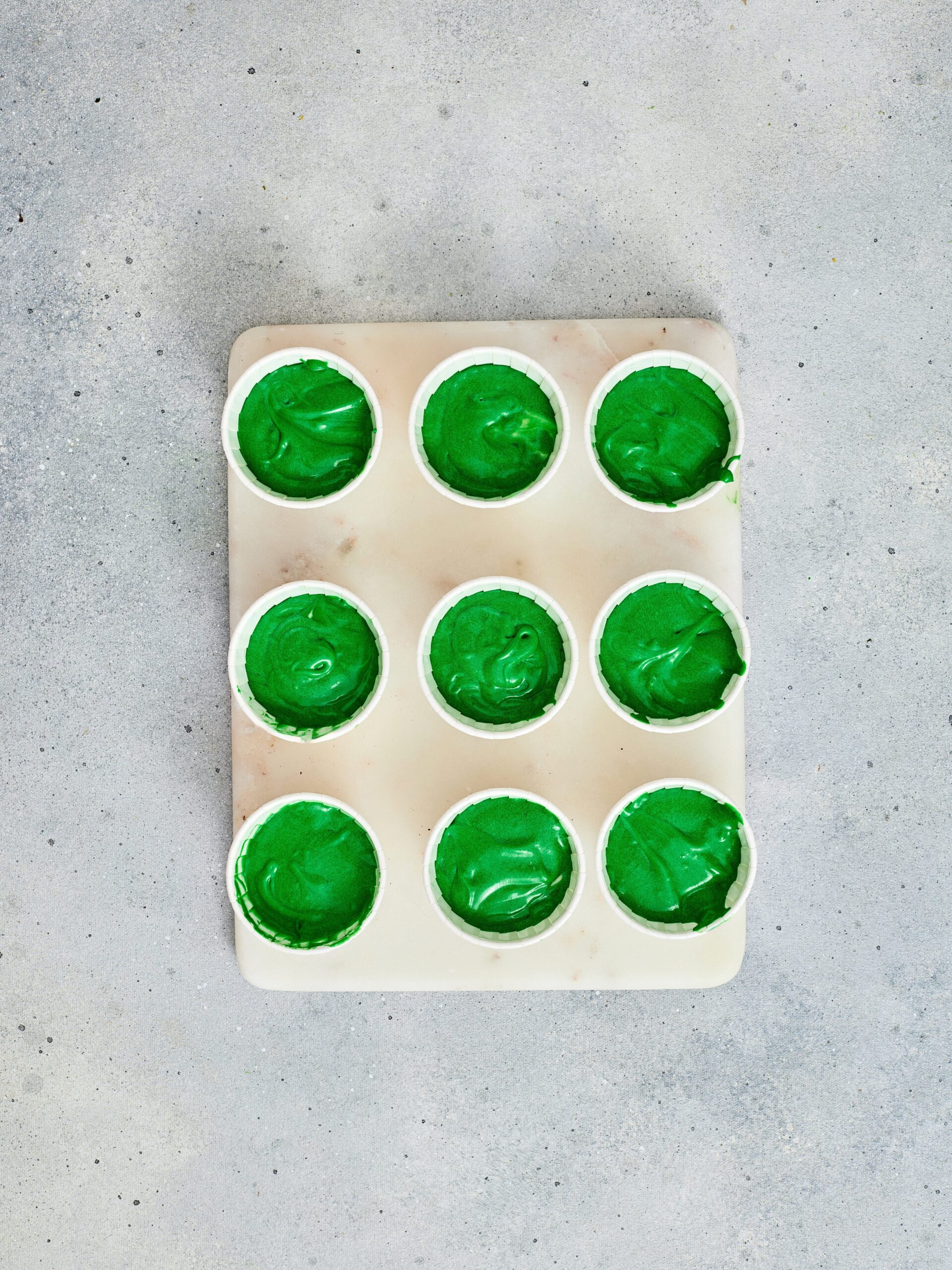 St. Patrick’s Day Green Matcha Cupcakes Process Photo
