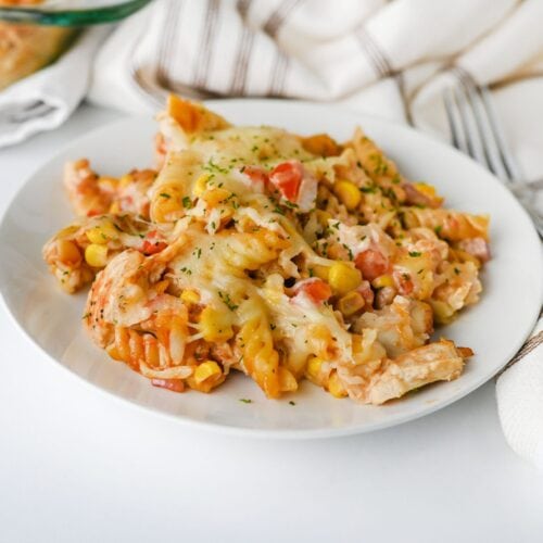 BBQ Ranch Chicken Pasta Bake Casserole