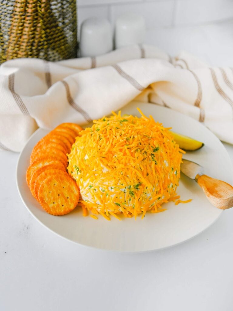 Dill Pickle Cheese Ball Process Photo