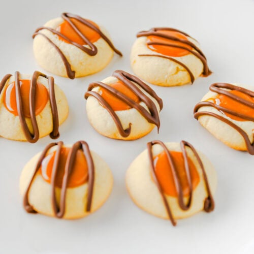 Caramel Chocolate Chip Thumbprint Cookies