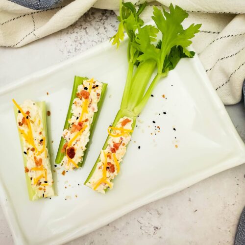 Bacon and Cheese Stuffed Celery