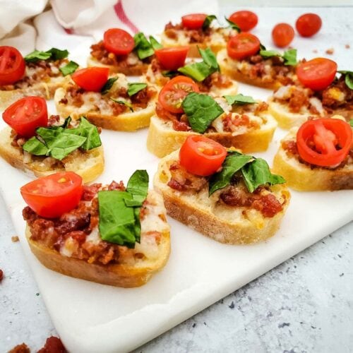 BLT Crostini Appetizer