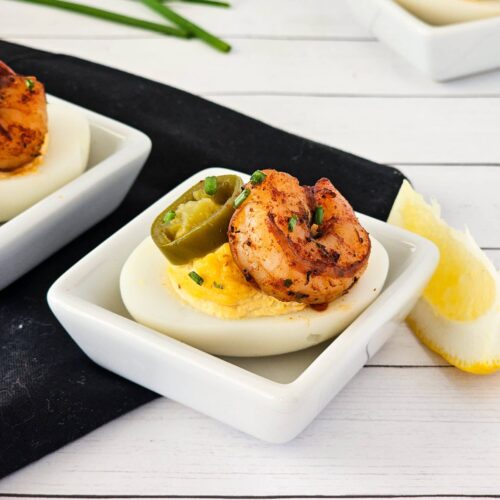 Cajun Deviled Eggs with Shrimp