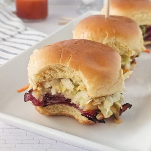 Pastrami Slaw Sliders