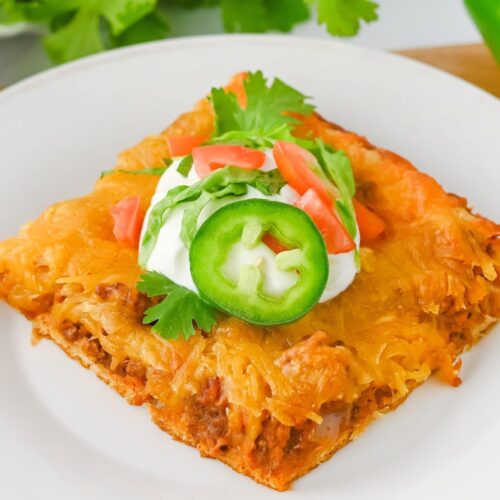 Ground Beef Crescent Roll Taco Bake