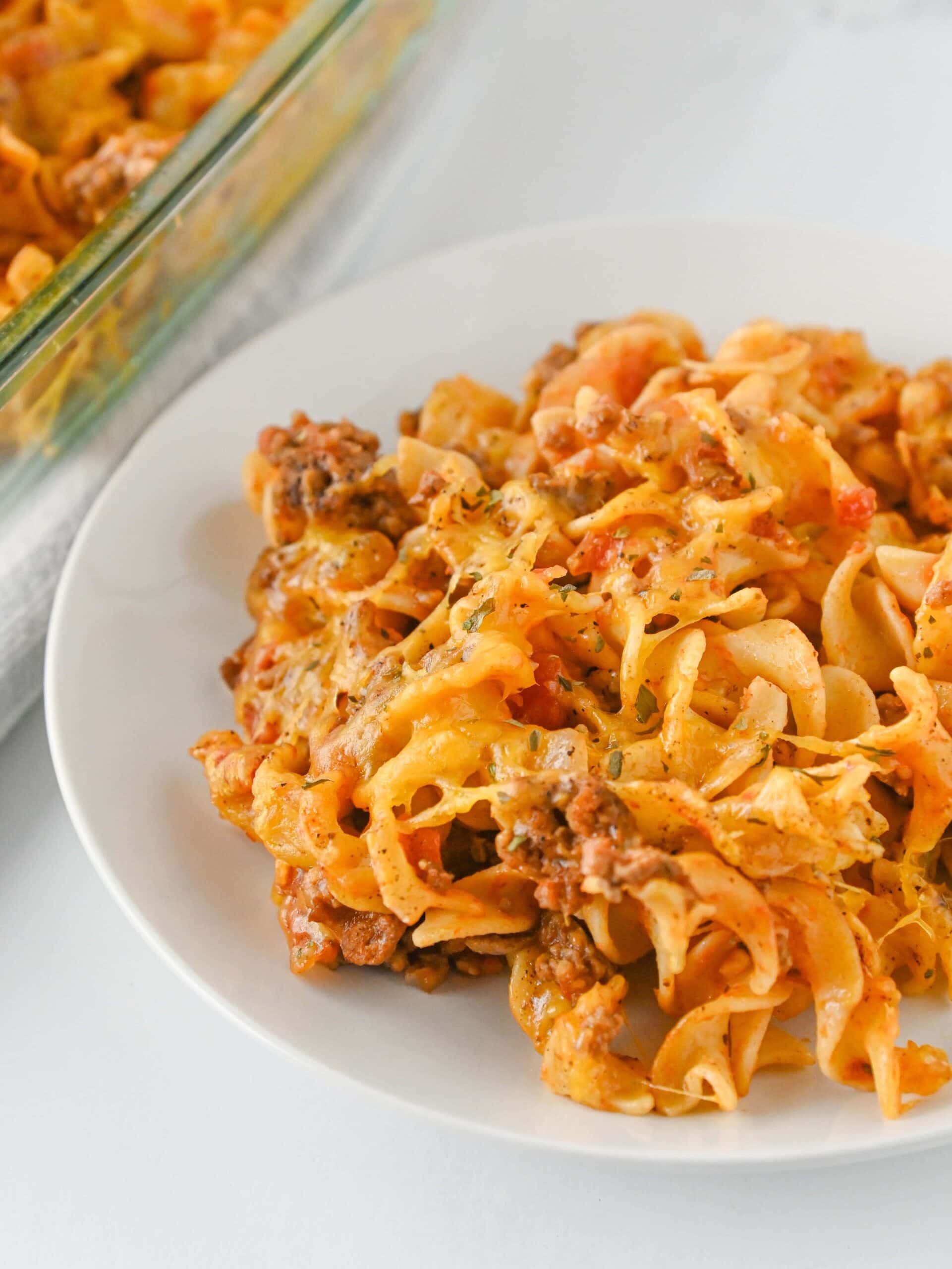 Cheesy Ground Beef and Egg Noodle Casserole Process Photo