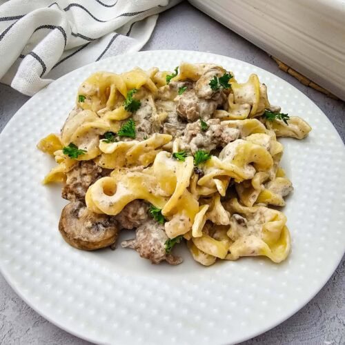 Cheesy Beef Stroganoff Casserole