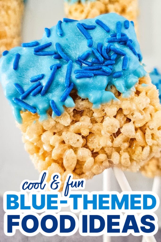 Blue Food Ideas-Blue Candy Coated Krispies Pops copy