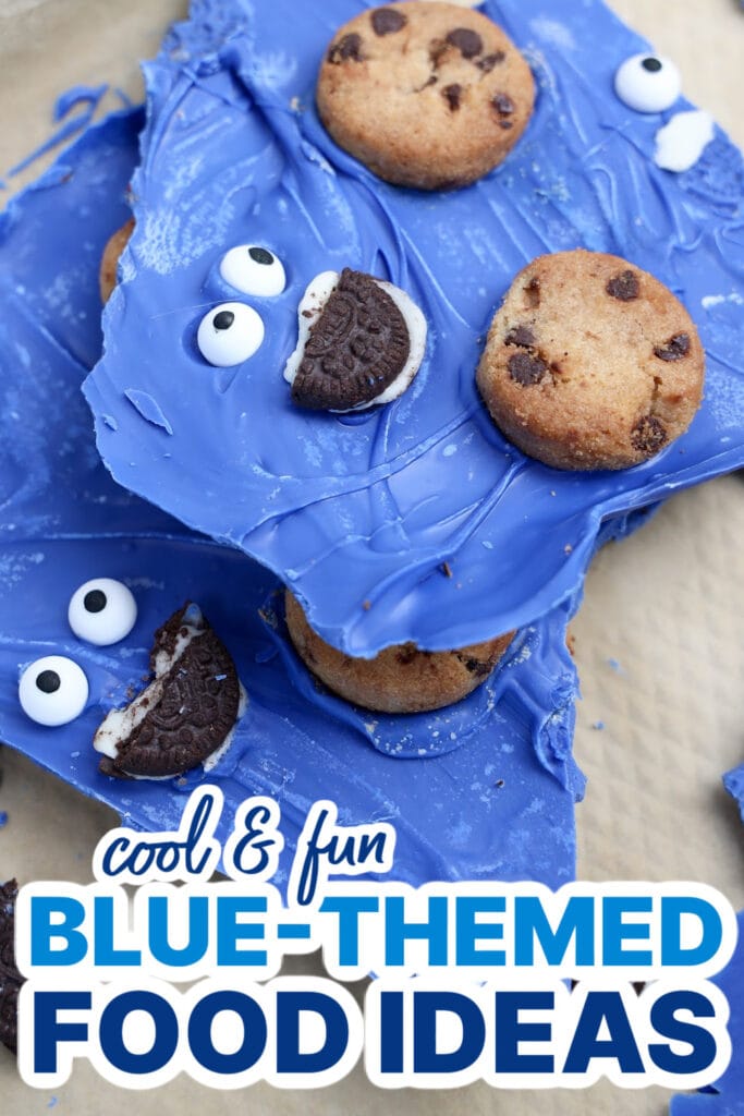 Blue Food Ideas-Cookie Monster Bark copy