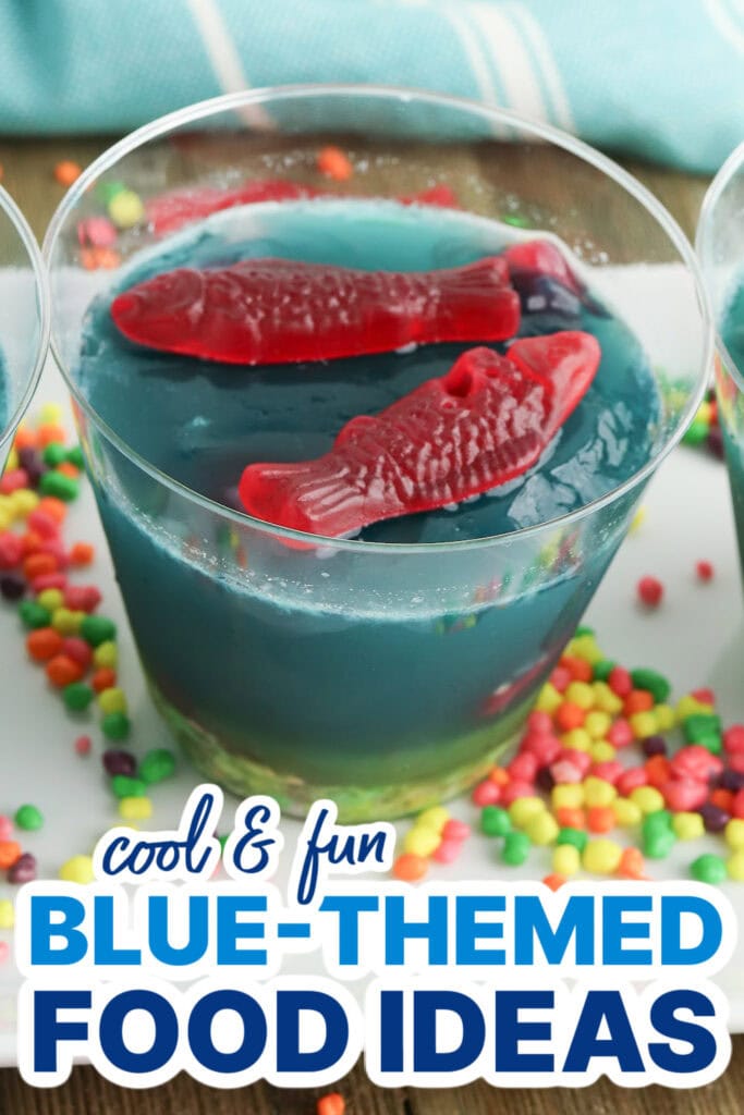Blue Food Ideas-Fish Bowl Jello Cups copy