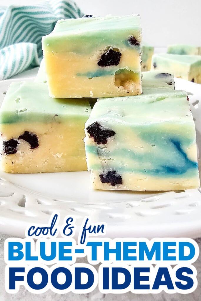 Blue Food Ideas-Sweet and Creamy Blueberry Fudge copy