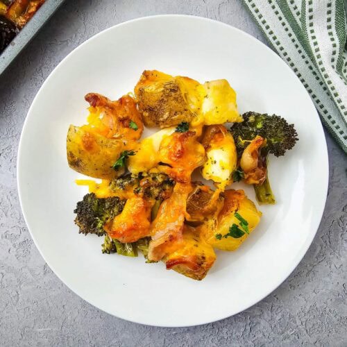 Cheesy Chicken Bacon Ranch Sheet Pan Meal