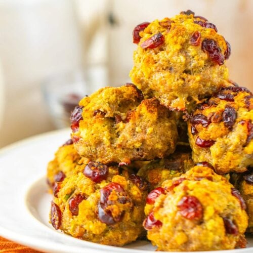 Savory-Sweet Cranberry Turkey Stuffing Balls