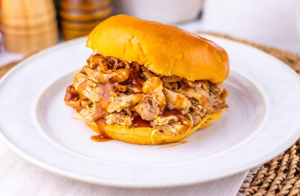 Slow Cooker Cranberry BBQ Pulled Chicken 