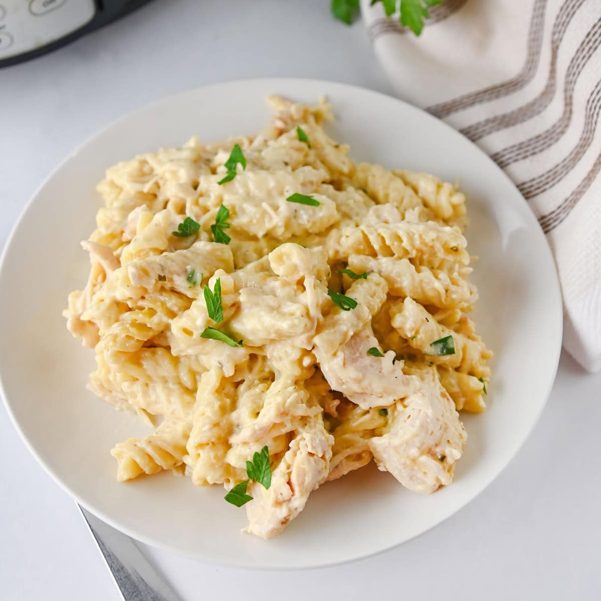 Crockpot Creamy Ranch Chicken Pasta featured image copy