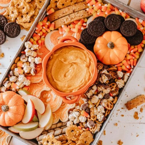 Fall Charcuterie Board with Pumpkin Pie Dip