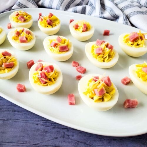 Ham and Cheese Deviled Eggs