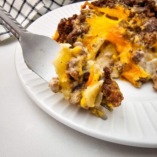 Cheesy Hamburger Potato Casserole
