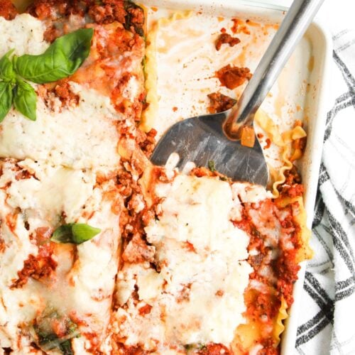 Sheet Pan Cheesy Lasagna
