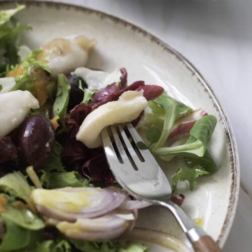 Baby Calamari Garden Salad