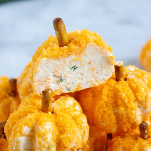 Mini Pumpkin-Shaped Cheeseballs