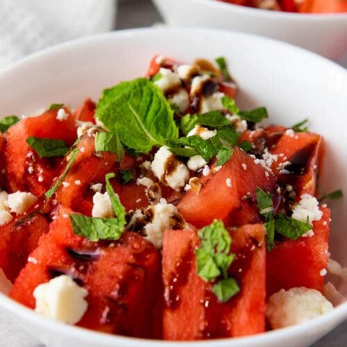 Watermelon Feta Salad with Balsamic Glaze