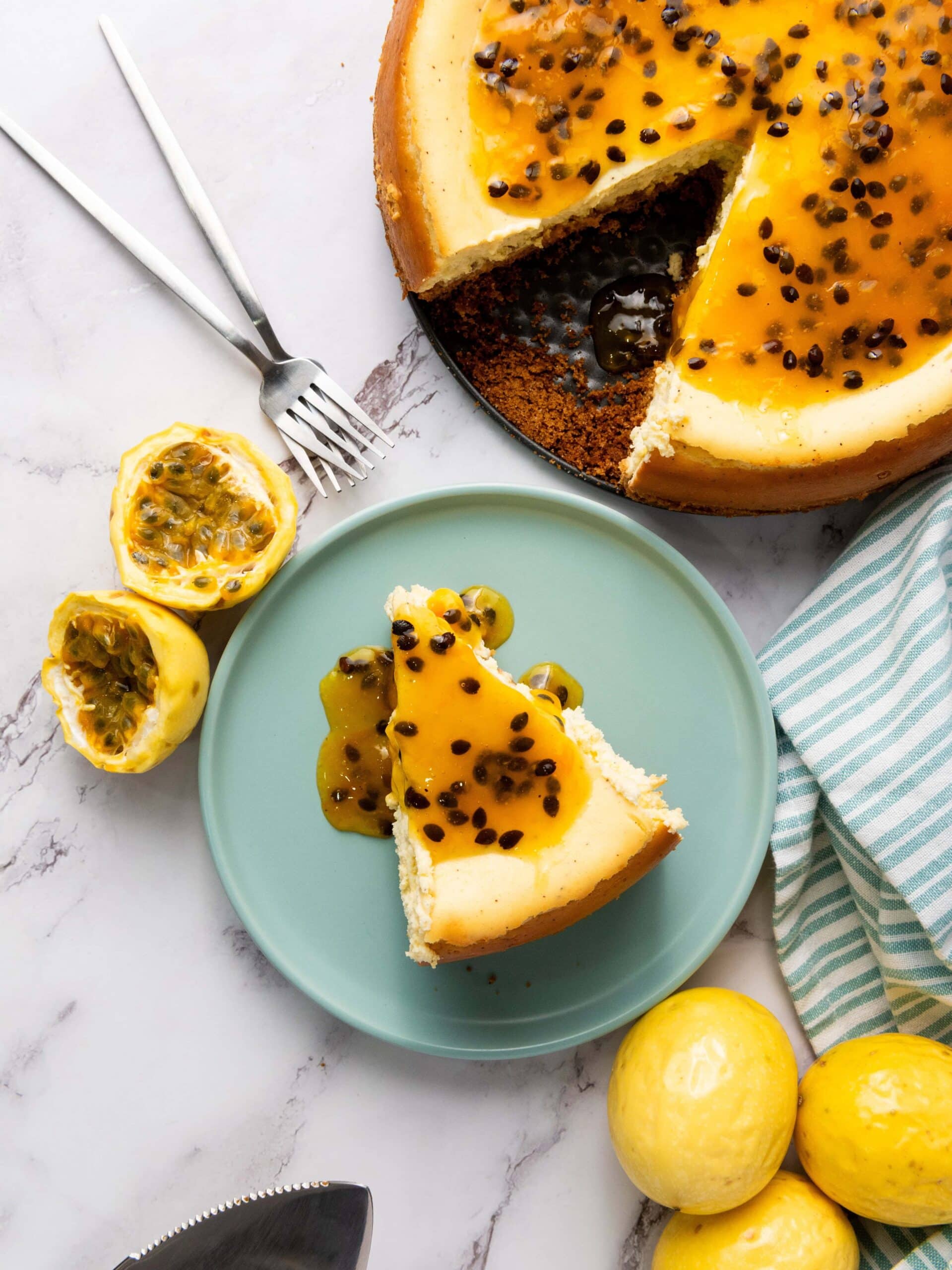 Passion Fruit Cheesecake Process Photo