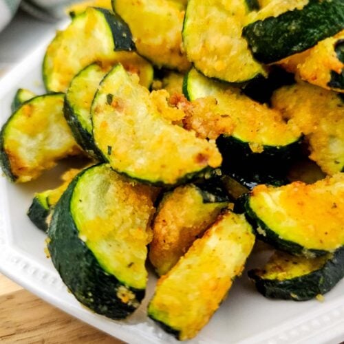 Air Fried Zucchini Bites with Garlic and Parmesan