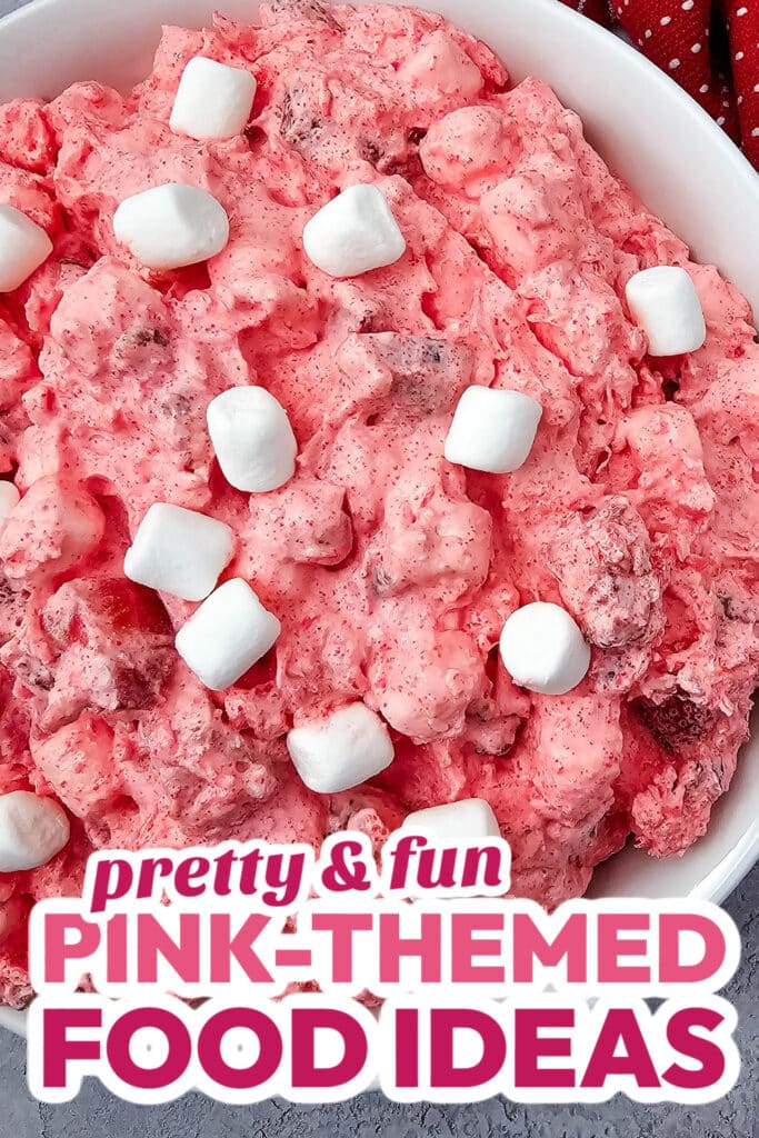 Pink Food Ideas-Fresh Strawberry Fluff Salad copy
