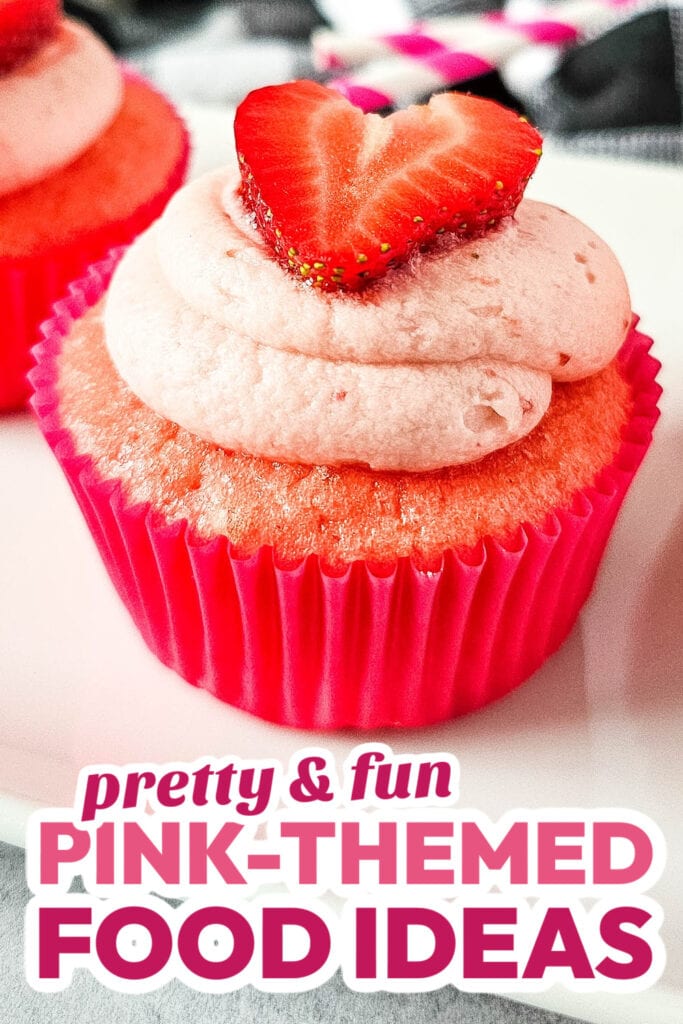 Pink Food Ideas-Strawberry Sprinkle Surprise Cupcakes copy
